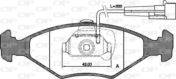 Open Parts BPA0281.42 - Тормозные колодки, дисковые, комплект unicars.by