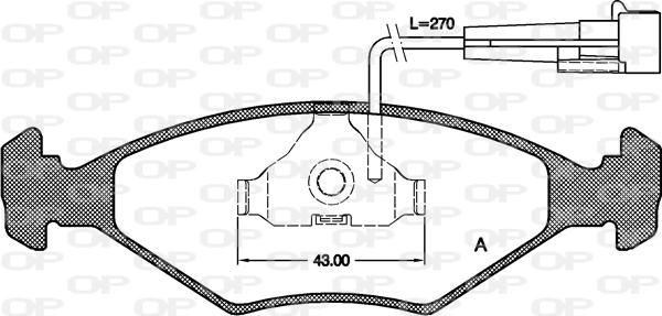 Open Parts BPA0281.12 - Тормозные колодки, дисковые, комплект unicars.by