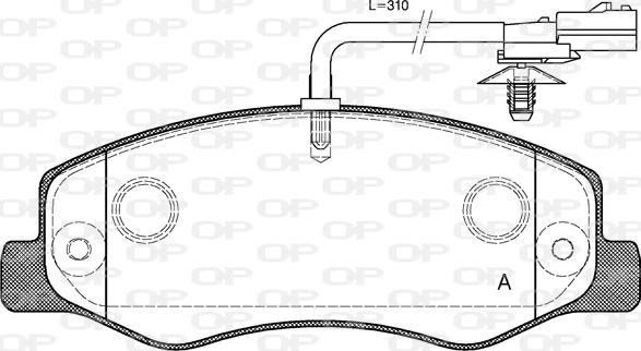 Open Parts BPA1442.01 - Тормозные колодки, дисковые, комплект unicars.by