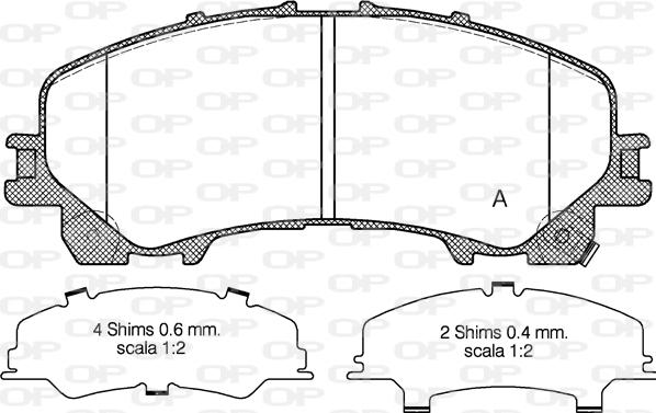 Open Parts BPA1407.12 - Тормозные колодки, дисковые, комплект unicars.by