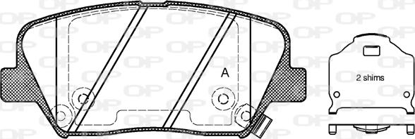 Open Parts BPA1412.02 - Тормозные колодки, дисковые, комплект unicars.by