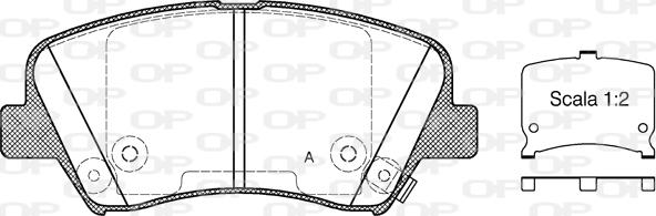 Open Parts BPA1412.32 - Тормозные колодки, дисковые, комплект unicars.by