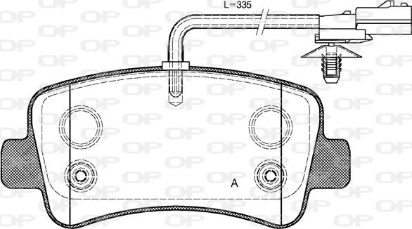 Open Parts BPA1439.01 - Тормозные колодки, дисковые, комплект unicars.by