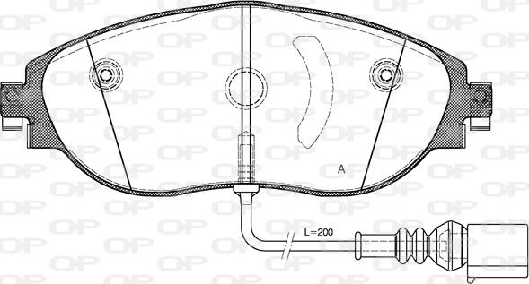 Open Parts BPA1470.01 - Тормозные колодки, дисковые, комплект unicars.by