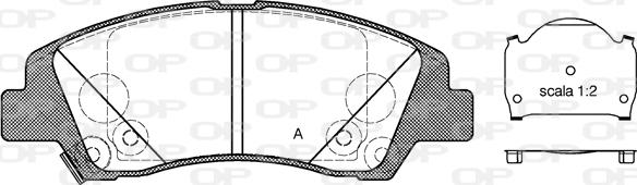 Open Parts BPA1583.02 - Тормозные колодки, дисковые, комплект unicars.by