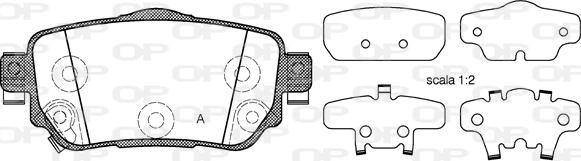 Open Parts BPA1582.02 - Тормозные колодки, дисковые, комплект unicars.by