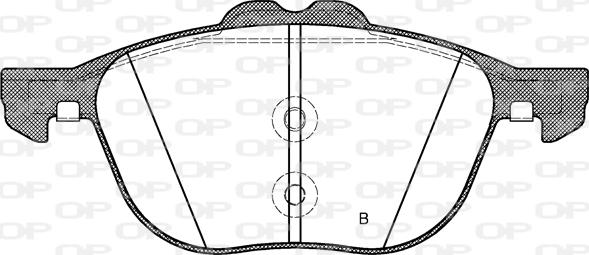 Open Parts BPA1082.50 - Тормозные колодки, дисковые, комплект unicars.by