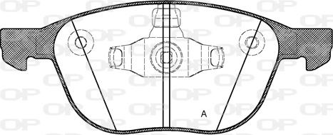 Open Parts BPA1082.50 - Тормозные колодки, дисковые, комплект unicars.by