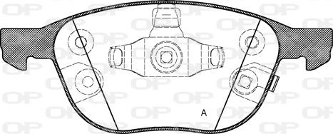 Open Parts BPA1082.12 - Тормозные колодки, дисковые, комплект unicars.by