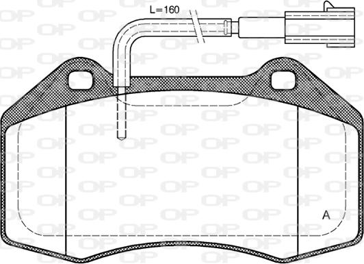 Open Parts BPA1113.12 - Тормозные колодки, дисковые, комплект unicars.by