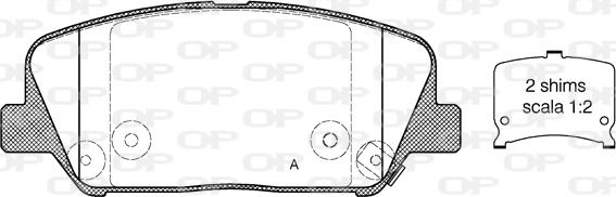 Open Parts BPA1398.12 - Тормозные колодки, дисковые, комплект unicars.by