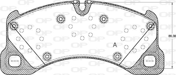 Open Parts BPA1345.00 - Тормозные колодки, дисковые, комплект unicars.by