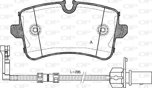 Open Parts BPA1343.20 - Тормозные колодки, дисковые, комплект unicars.by