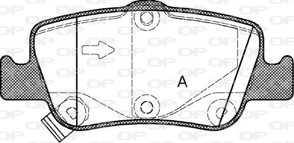 Open Parts BPA1356.02 - Тормозные колодки, дисковые, комплект unicars.by