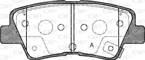 Open Parts BPA1362.52 - Тормозные колодки, дисковые, комплект unicars.by