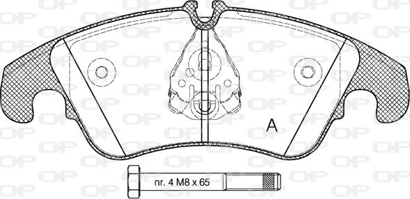 Open Parts BPA1304.10 - Тормозные колодки, дисковые, комплект unicars.by