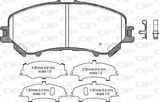 Open Parts BPA1318.22 - Тормозные колодки, дисковые, комплект unicars.by