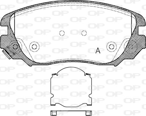 Open Parts BPA1385.02 - Тормозные колодки, дисковые, комплект unicars.by