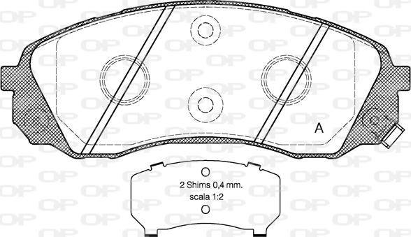 Open Parts BPA1291.02 - Тормозные колодки, дисковые, комплект unicars.by