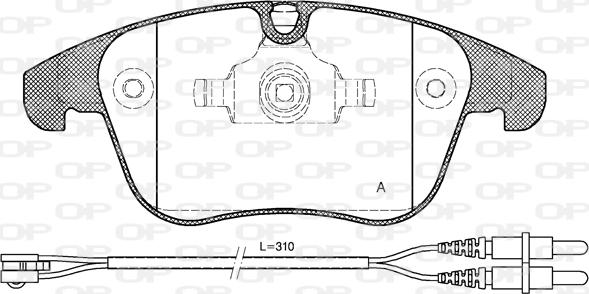 Open Parts BPA1249.01 - Тормозные колодки, дисковые, комплект unicars.by