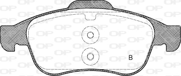 Open Parts BPA1248.12 - Тормозные колодки, дисковые, комплект unicars.by