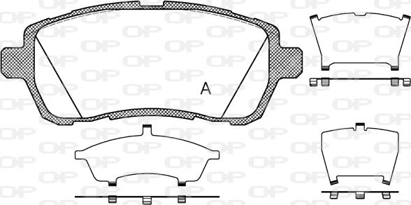 Open Parts BPA1281.10 - Тормозные колодки, дисковые, комплект unicars.by