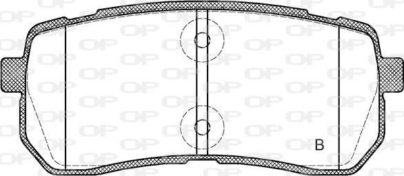 Open Parts BPA1288.02 - Тормозные колодки, дисковые, комплект unicars.by