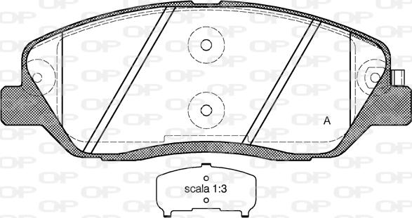 Open Parts BPA1226.02 - Тормозные колодки, дисковые, комплект unicars.by