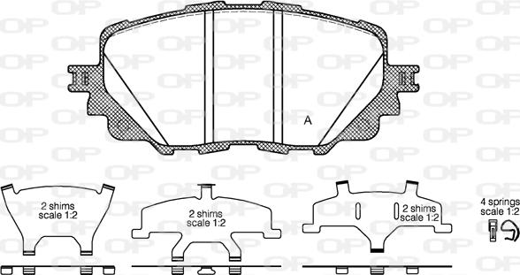 Open Parts BPA1708.00 - Тормозные колодки, дисковые, комплект unicars.by