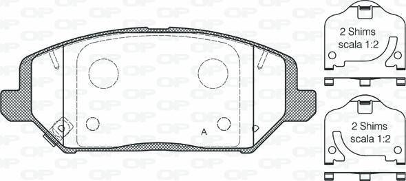 Open Parts BPA1783.02 - Тормозные колодки, дисковые, комплект unicars.by