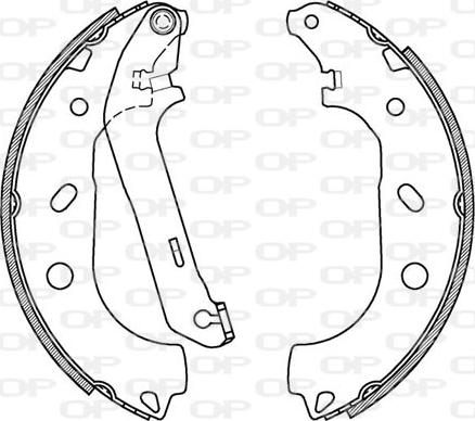 Open Parts BSA2090.00 - Комплект тормозных колодок, барабанные unicars.by