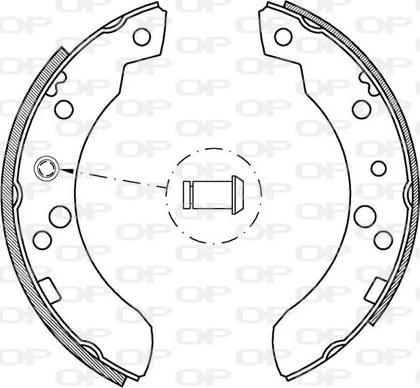 Open Parts BSA2049.00 - Комплект тормозных колодок, барабанные unicars.by