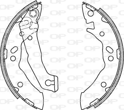 Open Parts BSA2055.00 - Комплект тормозных колодок, барабанные unicars.by