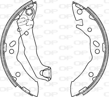 Open Parts BSA2056.00 - Комплект тормозных колодок, барабанные unicars.by