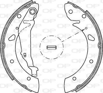 Open Parts BSA2052.00 - Комплект тормозных колодок, барабанные unicars.by