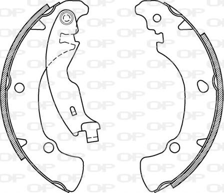 Open Parts BSA2009.00 - Комплект тормозных колодок, барабанные unicars.by