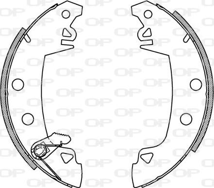 Open Parts BSA2003.00 - Комплект тормозных колодок, барабанные unicars.by