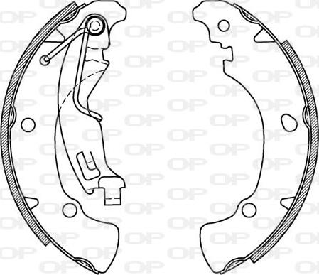 Open Parts BSA2010.00 - Комплект тормозных колодок, барабанные unicars.by