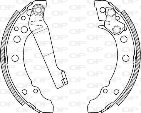 Open Parts BSA2013.00 - Комплект тормозных колодок, барабанные unicars.by