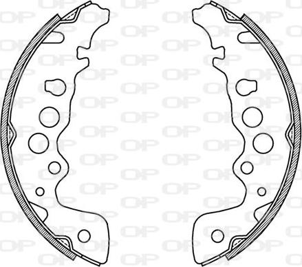 Open Parts BSA2017.00 - Комплект тормозных колодок, барабанные unicars.by