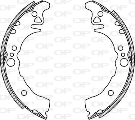 Open Parts BSA2084.00 - Комплект тормозных колодок, барабанные unicars.by