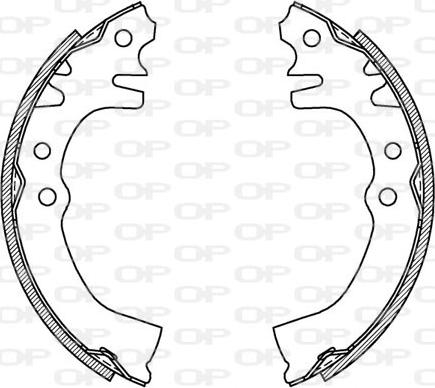 Open Parts BSA2081.00 - Комплект тормозных колодок, барабанные unicars.by