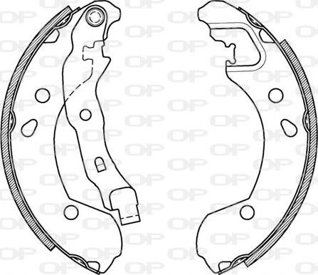 Open Parts BSA2087.00 - Комплект тормозных колодок, барабанные unicars.by