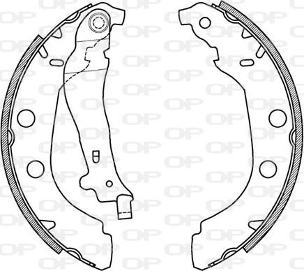 Open Parts BSA2039.00 - Комплект тормозных колодок, барабанные unicars.by