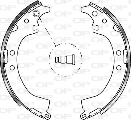 Open Parts BSA2031.00 - Комплект тормозных колодок, барабанные unicars.by