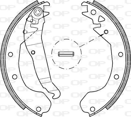 Open Parts BSA2037.00 - Комплект тормозных колодок, барабанные unicars.by