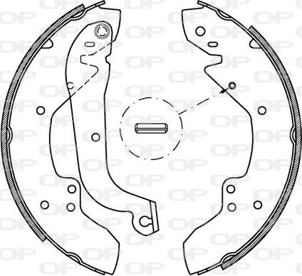 Open Parts BSA2020.00 - Комплект тормозных колодок, барабанные unicars.by