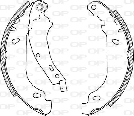 Open Parts BSA2023.00 - Комплект тормозных колодок, барабанные unicars.by