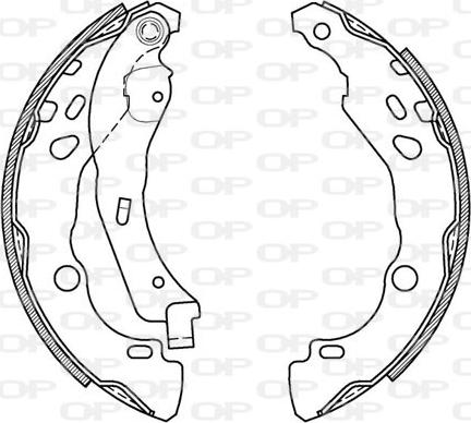 Open Parts BSA2079.00 - Комплект тормозных колодок, барабанные unicars.by