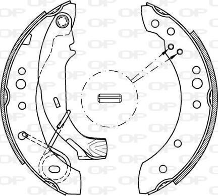 Open Parts BSA2077.00 - Комплект тормозных колодок, барабанные unicars.by